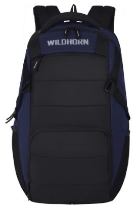 Picture of WildHorn Laptop Backpack for Men/Women I Waterproof I Travel/Business/College Bookbags Fit 15.6 Inch Laptop (Navy & Black)