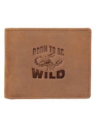 Picture of WildHorn® Scorpion Hunter Leather Wallet for Men (Tan)