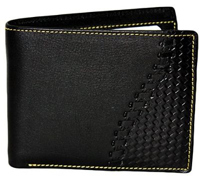 Picture of K London Black Real Leather Card Coin Pocket ID Mens Wallet - 711_blk