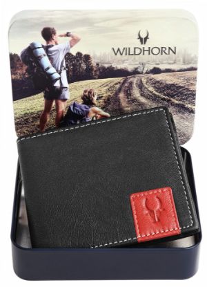 Picture of WILDHORN® Classic Leather Wallets for Men I Premium Gift Hamper I Tin Box