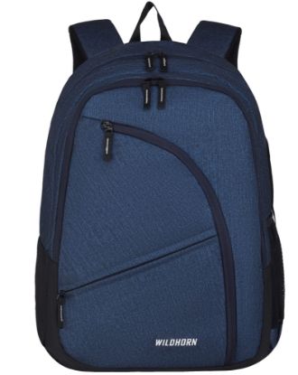 Picture of WildHorn Laptop Backpack for Men, Extra Large 38L Travel Backpack with Multi Zip Compartment, Business College Bookbags Fit 15.5 inch Laptop (Blue)