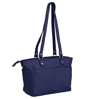 Picture of Kattee Angelica by WildHorn® Upper Grain Genuine Leather Ladies Tote bag |Shoulder bag | Handbag | Shoulder Bag for Women (Blue)