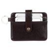 Picture of Bagneeds® Dark Brown RFID Genuine Leather Credit Card Holder for Men/Women Front Pocket Slim Wallet