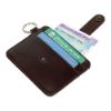 Picture of Bagneeds® Dark Brown RFID Genuine Leather Credit Card Holder for Men/Women Front Pocket Slim Wallet