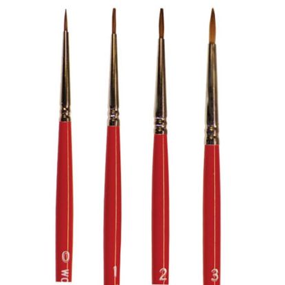 Picture of Wooster #3 Red Sable Oil Round Artist Brush Part# - 0F16200030