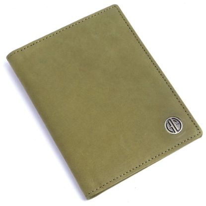 Picture of HAMMONDS FLYCATCHER Premium Leather Passport Holder for Men and Women - Moss Green Passport Cover Wallet with 1 Passport Slot, 3 ATM Card Slots, 1 ID Card Slot - Passport Case with RFID Protected