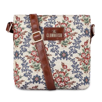 Picture of THE CLOWNFISH Linda Series Sling for Women Casual Ladies Single Shoulder Bag For Women Crossbody Bag for College Girls (Pink-Floral)
