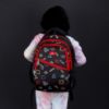 Picture of The Clownfish Brainbox Series Printed Polyester 30 L School Backpack with Pencil/Staionery Pouch School Bag Front Cross Zip Pocket Daypack Picnic Bag For School Going Boys & Girls Age 8-10 years (Charcoal Black)