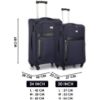 Picture of The Clownfish Combo of 2 Faramund Series Luggage Polyester Softsided Suitcases Four Wheel Trolley Bags - Navy Blue (68 cm, 56 cm)