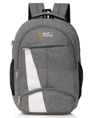 Picture of GOOD FRIENDS Waterproof Laptop Backpack/Office Bag/School Bag/College Bag/Business Bag/Travel Backpack(Grey)