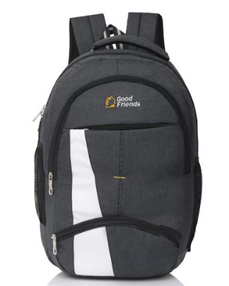 Picture of GOOD FRIENDS Waterproof Laptop Backpack/Office Bag/School Bag/College Bag/Business Bag/Travel Backpack(Black)