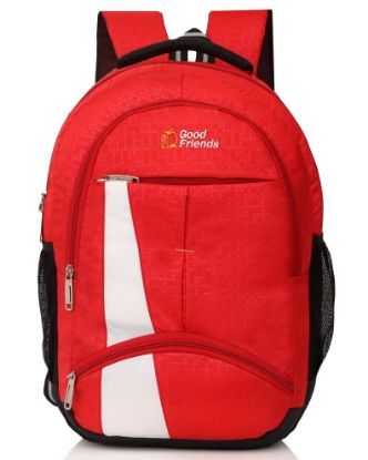 Picture of GOOD FRIENDS Waterproof Casual/College Bag/School Bag/Laptop Backpack for Boys And Girls (Red)