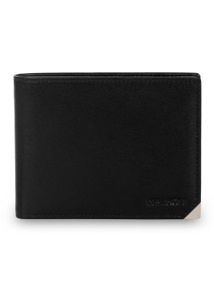 Picture of MaiSoli RFID Protected Men Bifold Wallet with Coin Pocket - Black/Beige