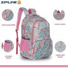 Picture of Zipline casual polyester Stylish lightweight Backpack Bags For School College Girls.