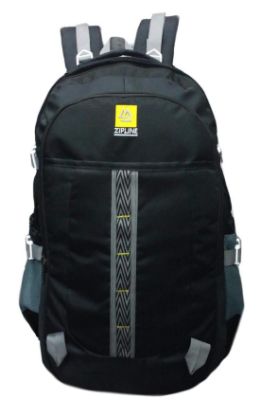 Picture of Zipline 45L, 20 inch Black Backpack for Men & Women college girls boys polyester Airline carry-on size