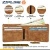 Picture of Zipline Men's Premium Leather Wallet for Office/Business/Travel/Casual use (Tan)