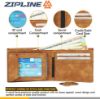 Picture of Zipline Men's Premium Leather Wallet for Pffice/Business/Travel/Casual use (Tan)