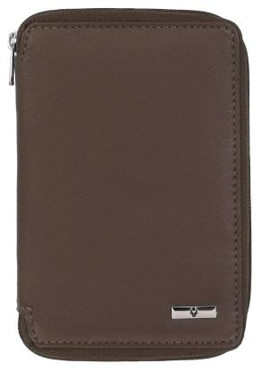Picture of WildHorn Passport Holder Cover Wallet Travel Essentials I Leather Card Case International Travel Must Haves Travel Accessories for Women Men I Spacious I Zipper Closure (Brown)