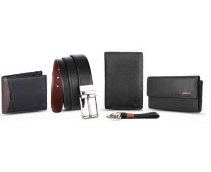 Picture of Leather Executive Gift Set | Combo of Men's Wallet, Ladies Wallet,Passport Holder, Mens Belt & Keyring | 5 in 1 Mega Combo| Best Gifting Options