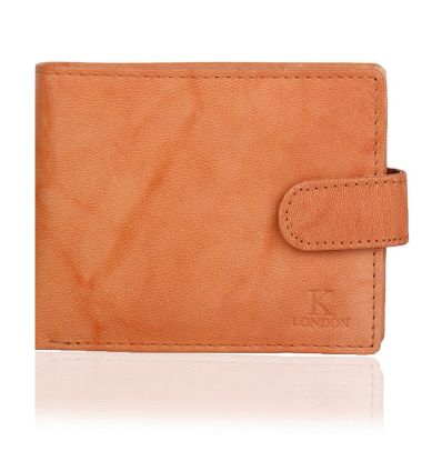 Picture of K London Genuine Leather Multi Card Coin Pocket & 3 ID Window Loop Mens Wallet - 2524_tan
