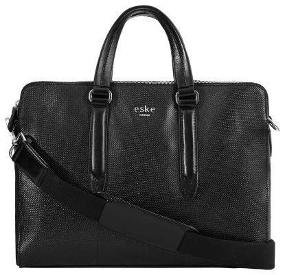 Picture of eske Albright 15" Genuine Leather Laptop/Macbook Bag for Men, Women | Office Bag | Laptop Messenger Bag with Shoulder Strap | Spacious Compartment | Water Resistant