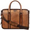 Picture of eske Harold - Genuine Leather - 16 Inch Laptop Bag - Water Resistant - Spacious Compartment - Adjustable Strap - Travel - Briefcase - Messenger Bag - Macbook & Windows Laptop Case - For Women & Men