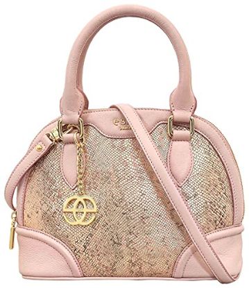 Picture of Eske Paris Lucie Leather Handbag For Women, Ladies Handbag (Pink)