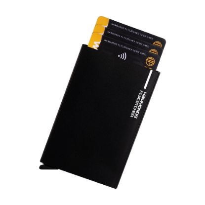 Picture of HAMMONDS FLYCATCHER ATM Debit/Credit Card Holder for Men and Women - Aluminium Metal RFID Protected Smart Pop-Up Card Holder Wallet for Men - Holds up to 7 Cards - Credit Card Wallet for Men -Black