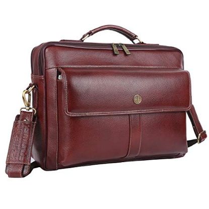 Picture of Hammonds Flycatcher Genuine Leather Brown Laptop Messenger Bag