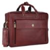 Picture of HAMMONDS FLYCATCHER Laptop Bag for Men - Genuine Leather Office Bag, Brown Walnut- Fits 14/15.6/16 Inch Laptop/MacBook - Expandable, Water Resistant - Shoulder Bag with Trolley Strap - 1 Year Warranty