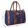 Picture of THE CLOWNFISH Lorna Tapestry Fabric & Faux Leather Handbag Sling Bag for Women Office Bag Ladies Shoulder Bag Tote For Women College Girls (Denim Blue)