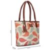 Picture of The Clownfish Aviva Printed Handicraft Fabric Handbag for Women Office Bag Ladies Shoulder Bag Tote for Women College Girls (Cream)