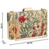 Picture of The Clownfish Estella Collection Tapestry Womens Party Clutch Ladies Wallet Evening Bag with Chain Strap (Flax)