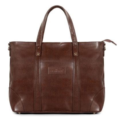 Picture of THE CLOWNFISH Bernadea Handbag for Women Office Bag 14 inch Laptop Bag Tote Bag Ladies Shoulder Bag For Women (Dark Brown)