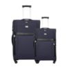Picture of THE CLOWNFISH Combo of 2 Faramund Series Luggage Polyester Softsided Suitcases Four Wheel Trolley Bags - Navy Blue (76 cm, 56 cm)