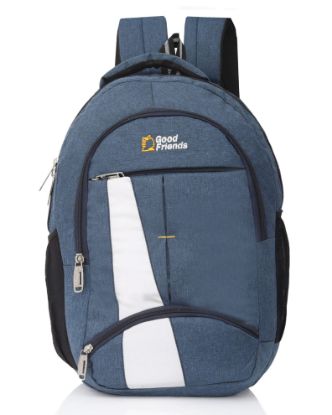 Picture of GOOD FRIENDS Waterproof Laptop Backpack/Office Bag/School Bag/College Bag/Business Bag/Travel Backpack(Navy Blue)