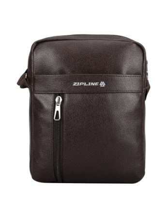Picture of Zipline Sling CrossBody Travel Office Business Messenger One Side Shoulder Bag For Men & Women..(1-Brown Bag)