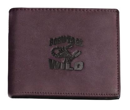 Picture of WildHorn® Scorpion Hunter Leather Wallet for Men (Dark Brown)