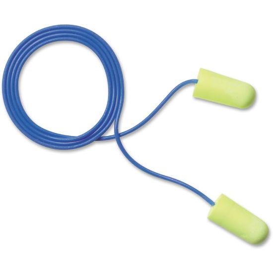 Picture of 3M™ Yellow Neons Earplugs 311-1250  Corded  Poly Bag Part# - 7000002306