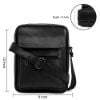 Picture of Bagneeds Stylish PU Leather Sling Cross Body Travel Office Business Messenger One Side Shoulder Bag for Men Women(30cmx7.62cmx22.86cm) (Black)