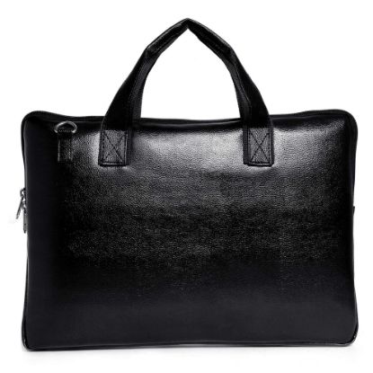 Picture of Bagneeds Laptop Bag Vegan Leather Office Messenger Bag Slim & Styles for men's (Black)