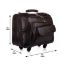 Picture of DORPER MONEY HILL Leather 44 Litres Laptop Business Roller 18 inch Trolley Travel Bag for Men Cabin Size (2.5Kg) (C-BROWN, LEATHER)