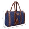 Picture of THE CLOWNFISH Lorna Tapestry Fabric & Faux Leather Handbag Sling Bag for Women Office Bag Ladies Shoulder Bag Tote For Women College Girls (Blue-Spade)