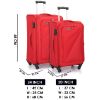 Picture of The Clownfish Combo of 2 Farren Series Luggage Polyester Softcase Suitcases Varied Sizes Four Wheel Trolley Bags - Red (68 cm, 56 cm)