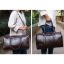 Picture of THE CLOWNFISH Faux Leather Crocodila 27 Ltr Duffle Travel Bag | Cabin Luggage | Weekender Bag (Dark Brown), 23 Cm