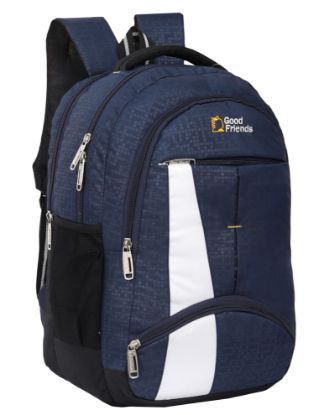 Picture of GOOD FRIENDS Waterproof Casual/College Bag/School Bag/Laptop Backpack for Boys And Girls (Navy Blue)