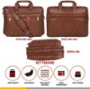 Picture of Zipline Office Laptop Synthetic Leather Executive Formal 15.6 inch Laptop & MacBook Messenger/Office Bag for Men Women (Tan)