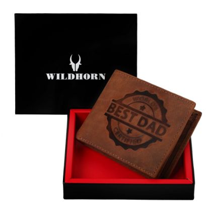 Picture of WildHorn® Best Dad Men's Leather Wallet