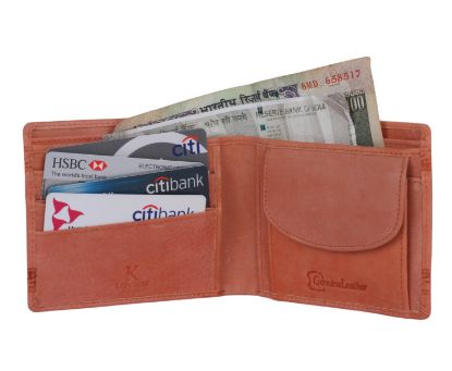 Picture of K London Genuine Leather Exclusive Mens Wallet (Tan)(134_Orange)