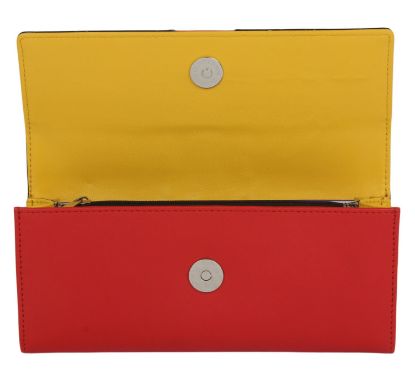 Picture of K London Multi-Colour Women's Wallet(1517_red_yellow)